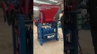 Low cost small semi-automatic cement concrete hollow block moulding machine with hopper #blockmaking