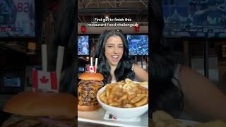 First girl to finish the restaurant food challenge #shorts #food #eating