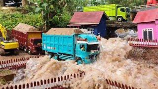 PART#2!!! || PROYEK BENDUNGAN JEBOOL‼️ RC DAM TRUK HINO TERSERET ARUS SUNGAI versi miniatur truk rc