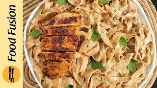 Spicy Fettuccine Recipe by Food Fusion