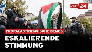 Zunehmende Gewalt auf propalästinensischen Demos