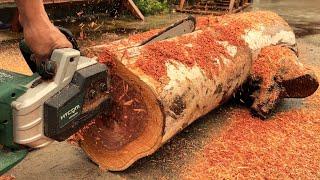 Seeing The Eucalyptus Tree, The Carpenter Did Not Hesitate To Quickly Turn It Into A Dining Table