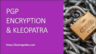 PGP and Kleopatra