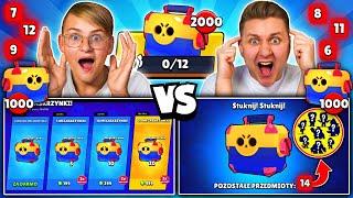 OTWIERAMY 2000x MEGA BOXÓW na 2 EKRANY w BRAWL STARS! *188x ZADYMIARZY + SKINÓW* (Da Mian VS Brat)