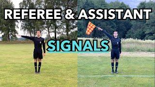 Football (soccer) Referee & Assistant Referee Combined Signals Guide