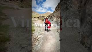 The Rainbow mountain in Peru is so SURREAL  #rainbowmountain #peru #solotraveler #cuscoregion