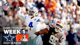 Dallas Cowboys vs. Cleveland Browns | NFL 2024 Week 1 Game Highlights