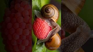 Apple snails lay eggs - a miracle of creation #snail #snails
