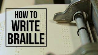 How Blind People Write Braille