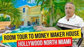 Buy Airbnb ready business with 8% net income. Room Tour to Money maker house Hollywood North Miami