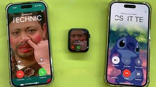 Incoming & Outgoing Calls TWO Apple 14Pro 17ios vs Apple Watch SE 44mm