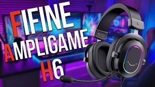 Обзор Игровых RGB Наушников Fifine H6 с встроенным Эквалайзером и съёмным Микрофоном за 2990 рублей.