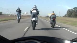 Trying to do a three person wheelies