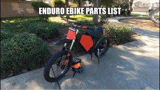 Enduro Ebike PARTS List & Total BUILD Cost