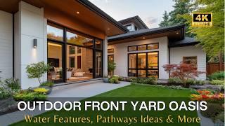 Front Yard Oasis: Design a Tranquil Outdoor Space with Water Features, Flower Beds & Pathways