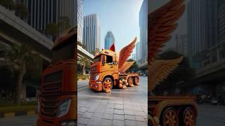 ️ Evolution of cats-cat shaped truck with beautiful wings #truck #cat #car #wing #cute #shorts