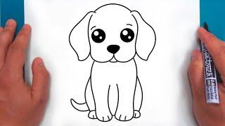 Cum Desenez cel mai DRAGUT CATELUS Pui | Caine usor de Deseant KAWAII  HOW TO DRAW CUTE PUPPY DOG