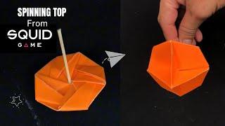 How To Make Spinning Top From Squid Game | Ha Origami
