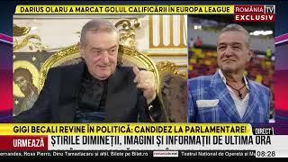 Gigi Becali a anunţat intrarea în politică după calificarea FCSB