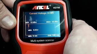 Ancel VD700  battery test ... battery SOC. Vag group special functions. Audi, VW,Seat Skoda