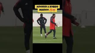 Amorim x Kobbie Mainoo in the first training session  #manutd #MUFC