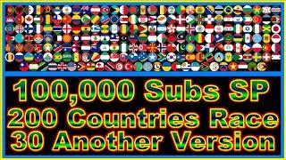 [100000 Subs SP] 200 countries  marble race | 30 another version in Algodoo | Marble Factory