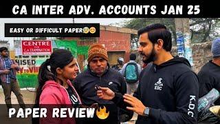 Advanced Accounts Paper Review- Difficult or Easy Paper CA Inter Jan 2025 Exam- MCQ Solution