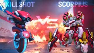 Killshot vs Scorpius - No Weapon - Mech Arena