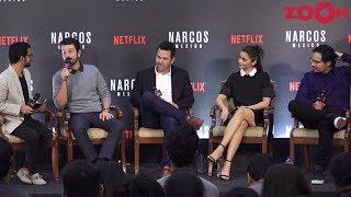 Alia Bhatt & others with cast of Narcos Season 4 Mexico Diego Luna, Michael Peña, Eric Newman