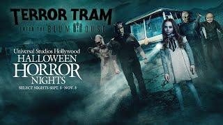 Terror Tram:  Enter the Blumhouse Announcement Video – Halloween Horror Nights 2024