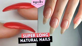 Crazy Long NATURAL Nails  Correcting Nails From Another Nail Tech