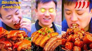 Cooking and Eating Pig Offal&Pork Recipes   |Village Funny Mukbang |  Grilled Stone Food