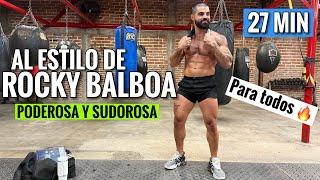 Ejercicio al Estilo de Rocky BALBOA (28 Minutos) Cardio En Casa Para Definirse y quemar grasita