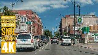 Armitage Avenue: Driving in near Northwest Side Chicago: 4K:  Streets of the Americas