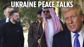 Trump weighs in as Zelensky arrives in Saudi Arabia for peace talks