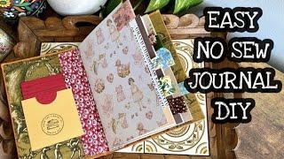 Simple No Sew Junk Journal Tutorial Video / Easy Journal DIY / Step By Step Journal Video