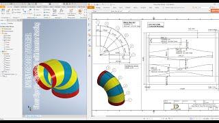 Autodesk Inventor 2021 Tutorial E23 - Elbow Pipe 90 & Export DXF with Inventor Nesting 2021 + Music