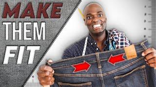 How To SLIM The Waist Of Your Jeans (BEGINNER FRIENDLY)