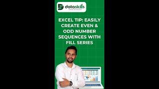 Excel Tip: Easily Create Even & Odd Number Sequences with Fill Series #dataskills #excelfansonly