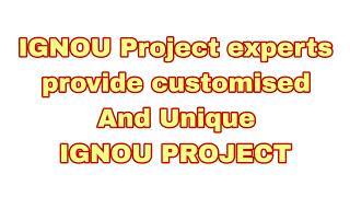 IGNOU PTS 1 PROJECT/ IGNOU PTS 1 SYNOPSIS / IGNOU BTS PTS 1/ WATSAPP 8228091239