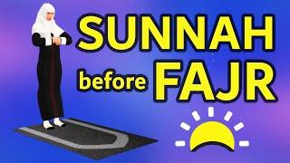 How to pray Sunnah before Fajr for woman (beginners) - with Subtitle