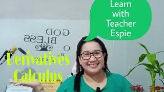 Basic Derivatives/Calculus/Teacher Espie TV