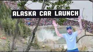 We drove 3,000 miles to launch our car off of a cliff! Alaska Car Launch.