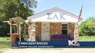 Three men sentenced for Ferrum College hazing death