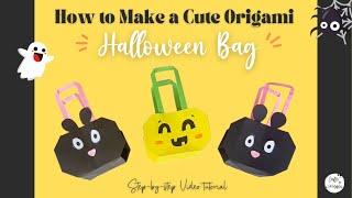 How to Make a  Cute Halloween Treat Bag - Origami Tutorial