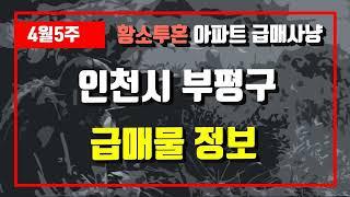 4월5주인천시 부평구 아파트 저렴한 매물정보아파트 시세,시장분석