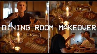 DINING ROOM MAKEOVER TOUR! huge transformation, painting, new table + lights, thrifted decor & more!