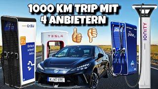 Anstrengende 1000 km im e Auto MG4! Laden bei Tesla, Enbw, Ionity, Aral Pulse. #elektroauto #cars