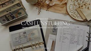 Cash Unstuffing + Explaining My Month Ahead Binder | $720 Going Back To The Bank