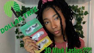 $1 3D MINK Lashes FROM DOLLAR TREE?! | Ioni Lashes